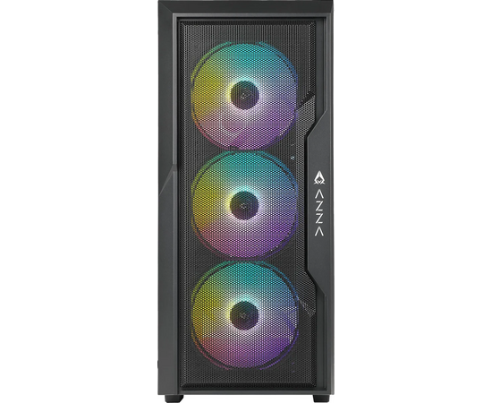  Корпус Azza Fighter черный (CSAZ-290 Fighter) без БП ATX 4x120mm 2xUSB2.0 1xUSB3.0 audio bott PSU 