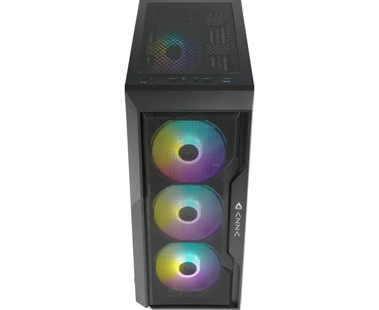  Корпус Azza Fighter черный (CSAZ-290 Fighter) без БП ATX 4x120mm 2xUSB2.0 1xUSB3.0 audio bott PSU 