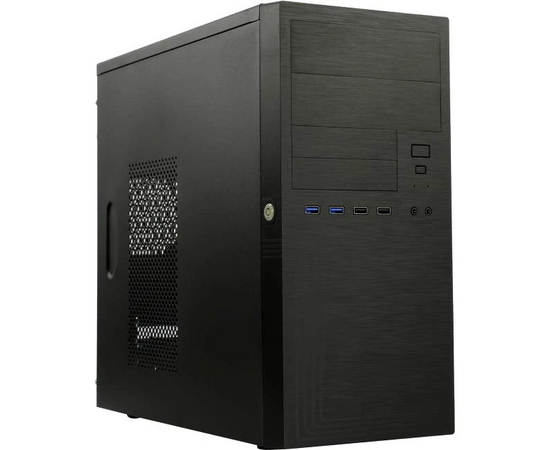  Корпус Powerman ES555 Black PM-600ATX-F (6196080) MiniTower U3*2+U2*2 +2*combo Audio, intrusion switch mATX 