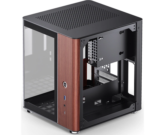  Корпус JONSBO TK-0 Black без БП, боковая панель из зак. стекла (панорама), mini-ITX, SFX, черный 
