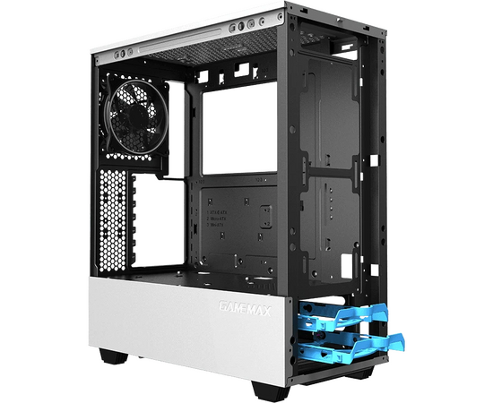  Корпус GameMax T801 Paladin White без БП (Midi Tower, ATX, Белый, Зак.стекло, USB 3.0) 