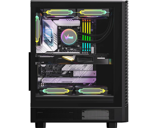  Корпус Formula Mana Geometry черный без БП ATX 3x120mm 1xUSB3.0 1xUSB3.1 audio bott PSU 