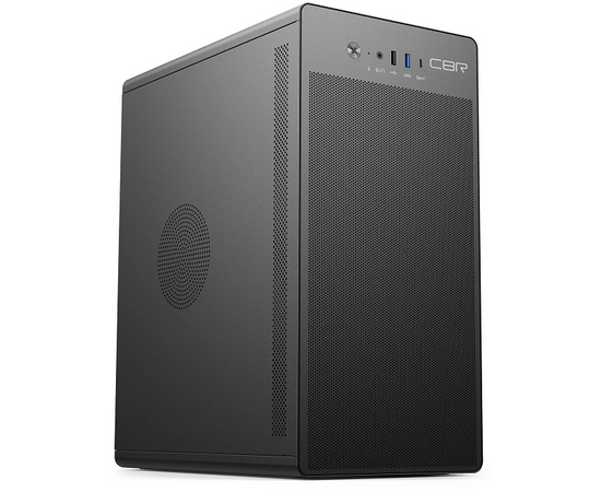  Корпус CBR V285 (PCC-MATX-V285-WPSU) mATX Minitower , без БП, 1*USB 3.0 Type-C, 1*USB 3.0, 1*USB 2.0, HD Audio+Mic, кабель питания 1.2м, Black 