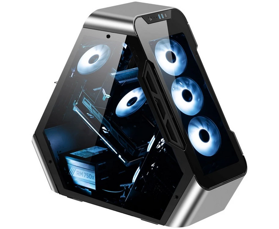  Корпус JONSBO TR03-G Silver glass panel 