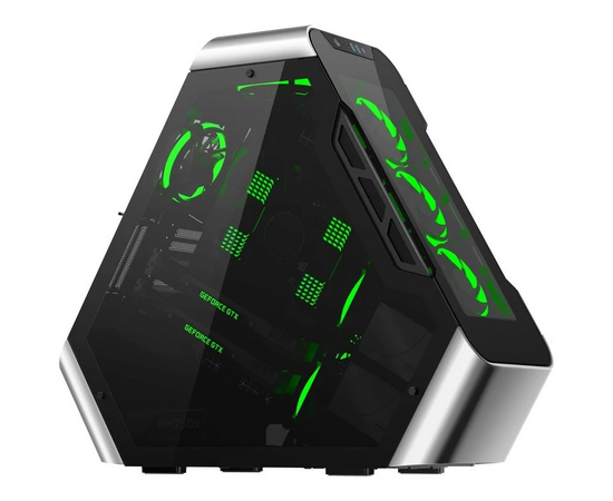  Корпус JONSBO TR03-G Silver glass panel 