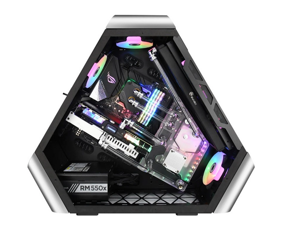  Корпус JONSBO TR03-G Silver glass panel 