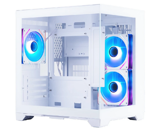  Корпус 1STPLAYER Megaview MV5-TP ARGB White(MV5-TP-WH-2FC7R-W-1FC7-W) mATX 