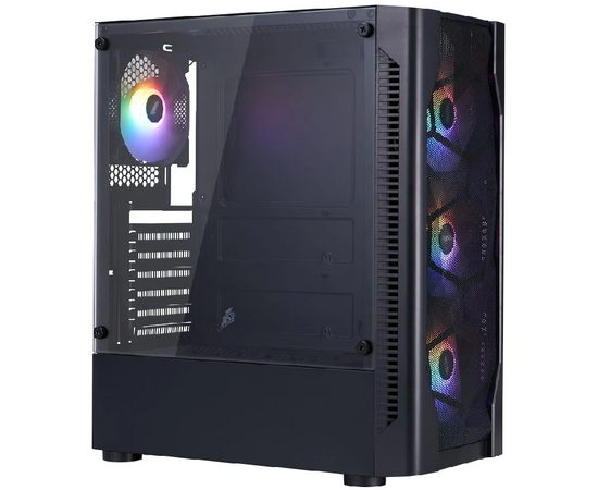  Корпус 1STPLAYER DK D4 Black (D4-BK-4F1) / ATX / 4x120mm FRGB fans 