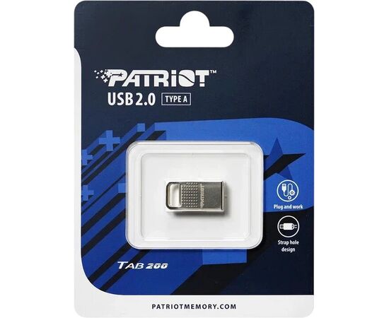  USB-флешка Patriot Tab 200 mini (PSF64GT200S2U) 64GB USB 2.0 Type-A grey 