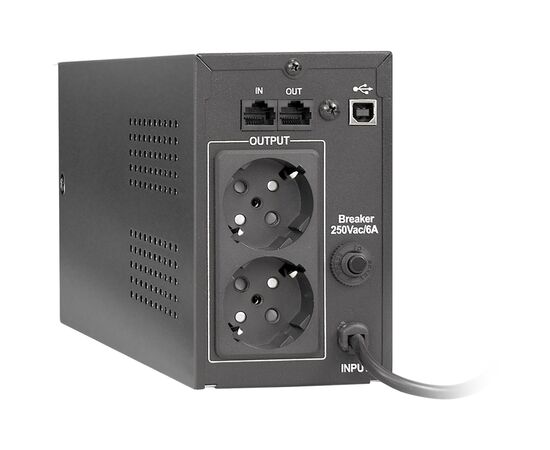  ИБП ExeGate EP285555RUS Power Back BNB-650.LED.AVR.EURO.RJ.USB (650VA/360W, LED, AVR,2 евророзетки, RJ45/11, USB, Black) 