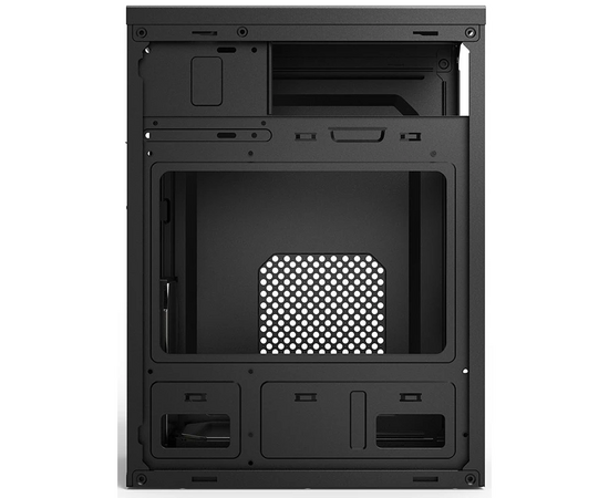  Корпус CBR MX10 (PCC-MATX-MX10-450W) mATX Minitower, c БП PSU-ATX450-12EC (450W/120mm), 2*USB 2.0, HD Audio+Mic, Black 