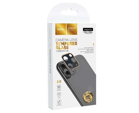  Защитное стекло на заднюю камеру HOCO A18 для iPhone 11 Pro/11 Pro Max, черный 