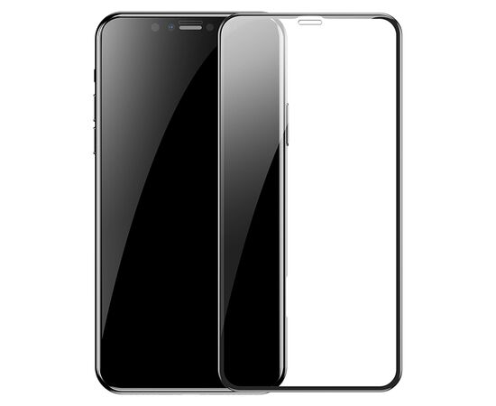  Защитное стекло BASEUS SGAPIPH65S-KC01 для iPhone XS Max/11 Pro Max, 0.3mm, прозрачный+черная рамка 