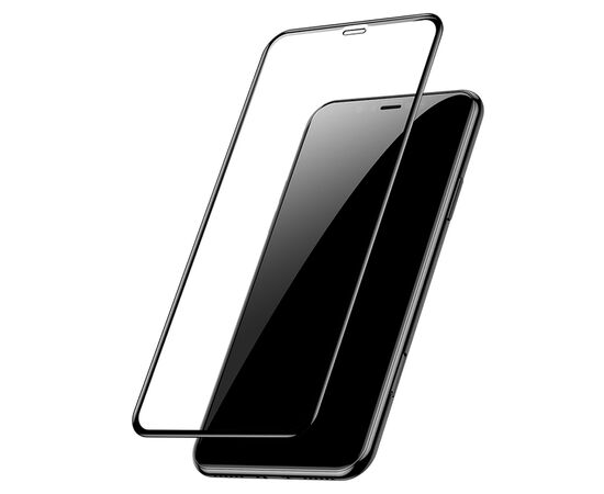  Защитное стекло BASEUS SGAPIPH65S-KC01 для iPhone XS Max/11 Pro Max, 0.3mm, прозрачный+черная рамка 