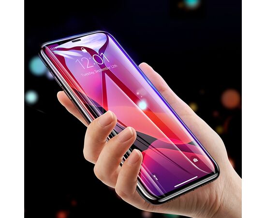  Защитное стекло BASEUS SGAPIPH65S-KC01 для iPhone XS Max/11 Pro Max, 0.3mm, прозрачный+черная рамка 
