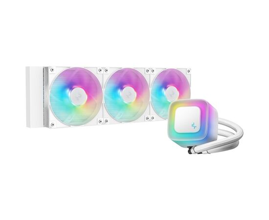  СВО DEEPCOOL LE360 WH V2 LGA1851/1700/1200/115X/AM5/AM4 (TDP 300W, ARGB Lighting, Anti-Leak edition, PWM, Triiple Fan) 