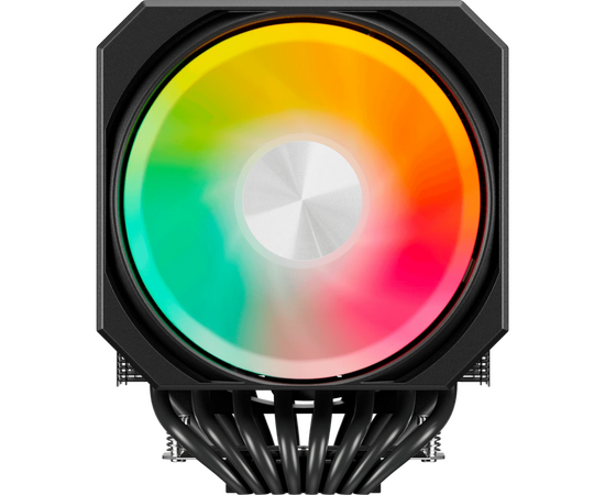  Кулер upHere UP2KC8C Black ARGB / 8HPx6mm, 280W TDP, dual tower, 2x120mm ARGB fans, 600-1650RPM, 68 CFM, 25dBA 