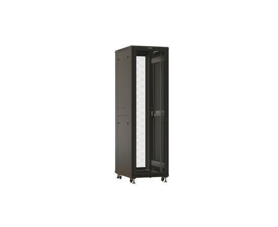  Шкаф серверный Hyperline TTBR-4261-DD-RAL9004 напольный 42U 600x1000мм пер.дв.перфор. задн.дв.перфор. 2 бок.пан. направл.под закл.гайки 800кг черный 9 