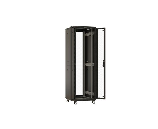  Шкаф серверный Hyperline TTBR-4261-DD-RAL9004 напольный 42U 600x1000мм пер.дв.перфор. задн.дв.перфор. 2 бок.пан. направл.под закл.гайки 800кг черный 9 
