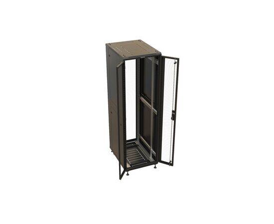  Шкаф серверный Hyperline TTBR-4261-DD-RAL9004 напольный 42U 600x1000мм пер.дв.перфор. задн.дв.перфор. 2 бок.пан. направл.под закл.гайки 800кг черный 9 