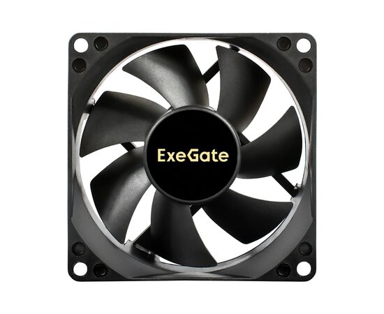  Вентилятор Exegate 12В DC ExtraSilent ES08025S3P EX297043RUS (80x80x25 мм, Sleeve bearing (подшипник скольжения), 3pin, 2100RPM, 21dBA) 