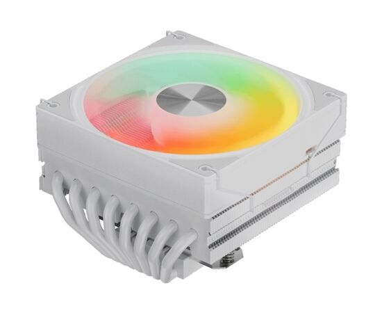  Кулер upHere H85TC8 White ARGB / 8HPx6mm, 200W TDP, top flow, 1x120mm ARGB fan, 600-1650RPM, 68 CFM, 25dBA 