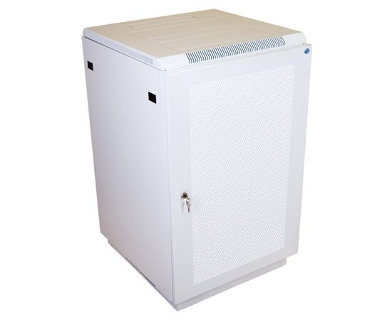  Шкаф коммутационный ЦМО ШТК-М-18.6.6-4ААА напольный 18U 600x600мм пер.дв.перфор. серый 
